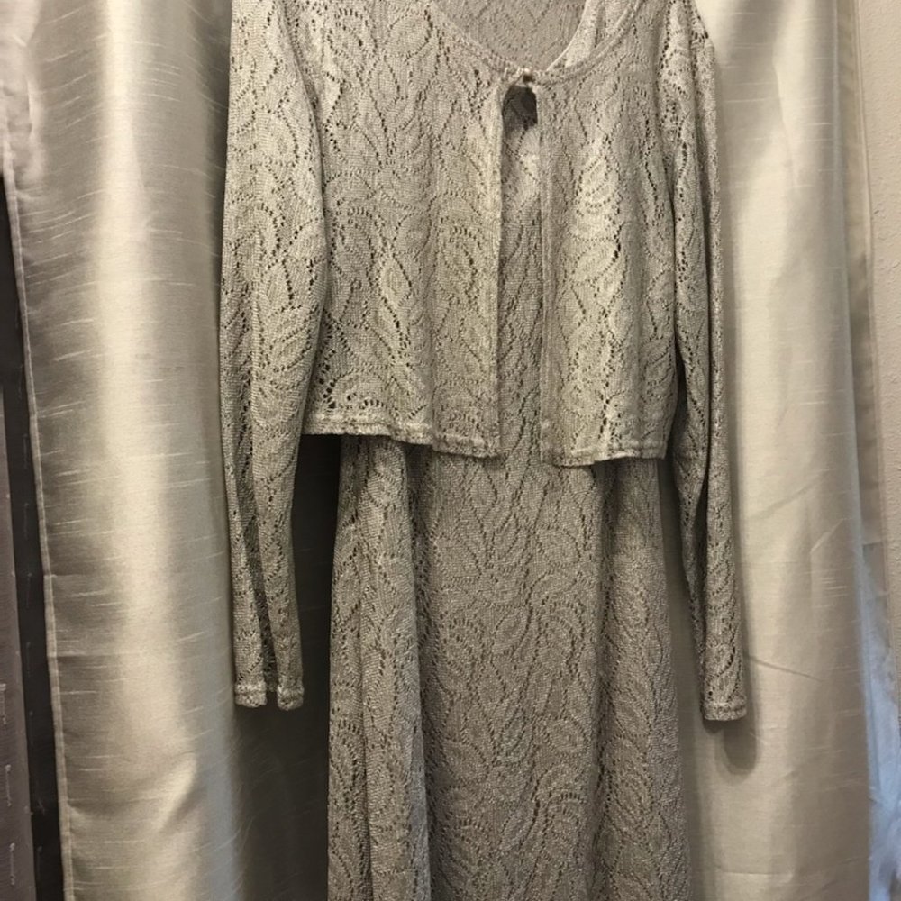 Harlow Evening Gown with short cover up.